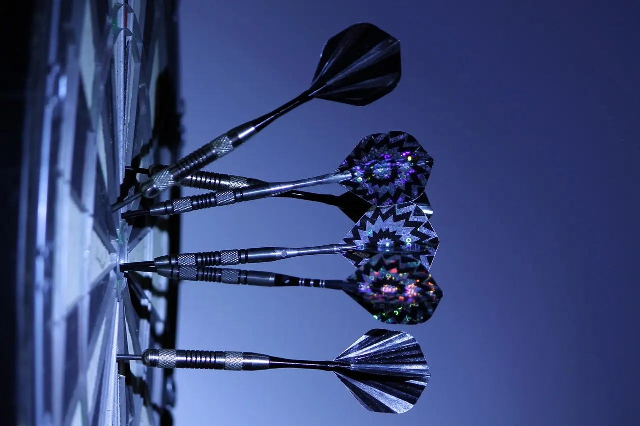 Dartpile i en dartskive