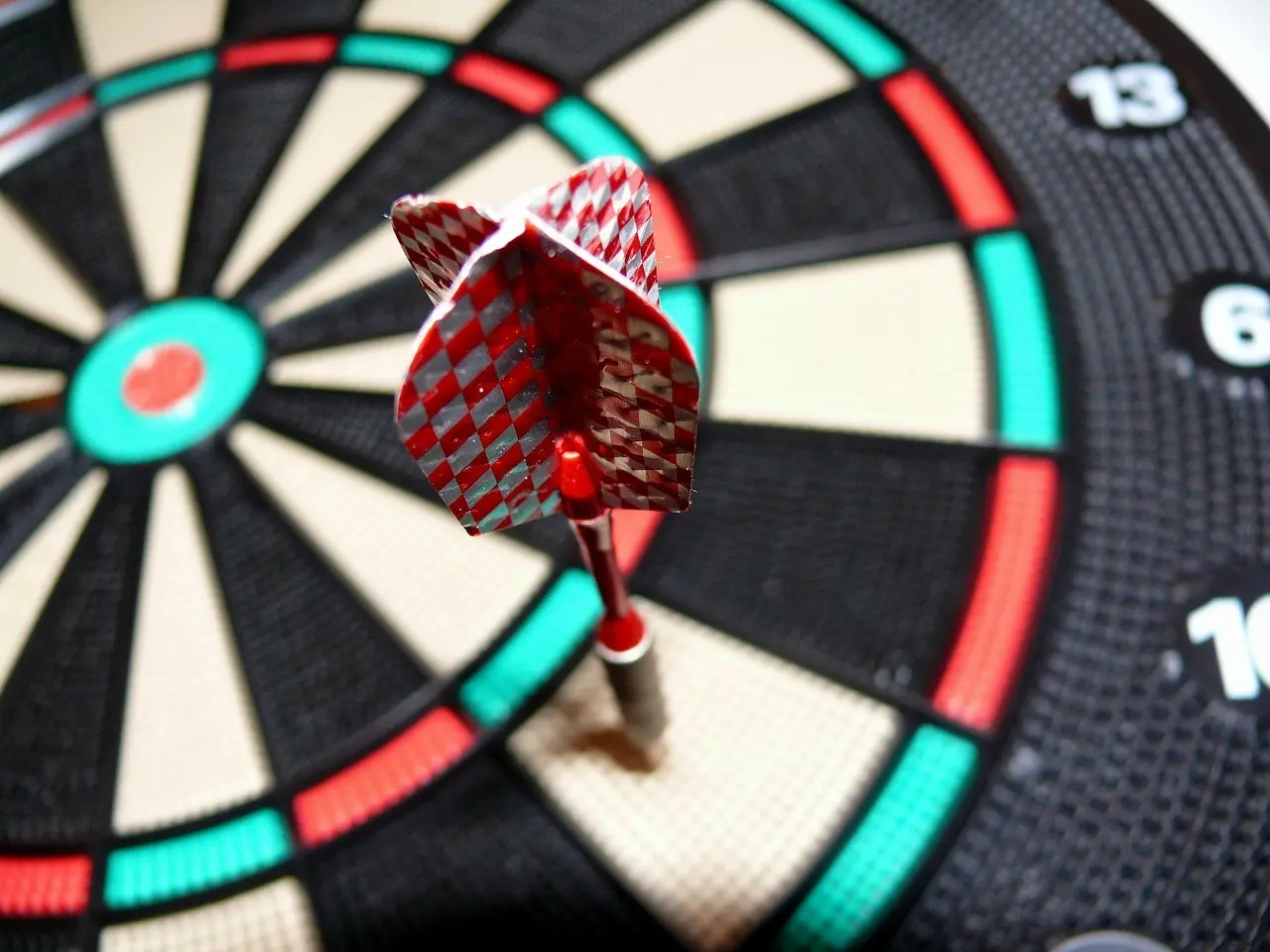 Dartpil i en dartskive